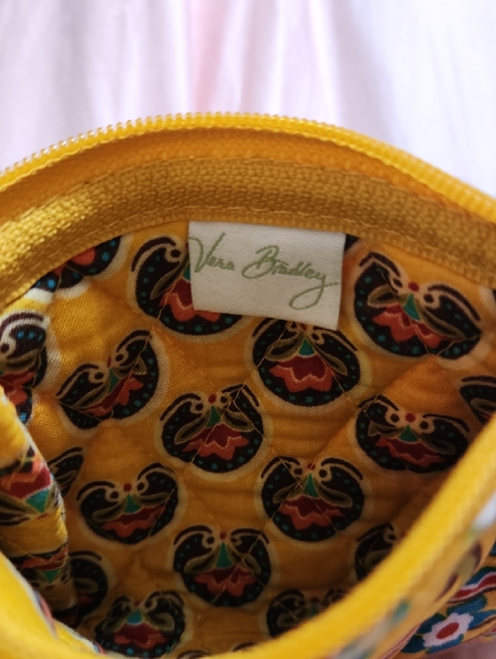 Vera Bradley Yellow Multicolor Paisley Quilted Travel Bag Set - Picture 4 of 14